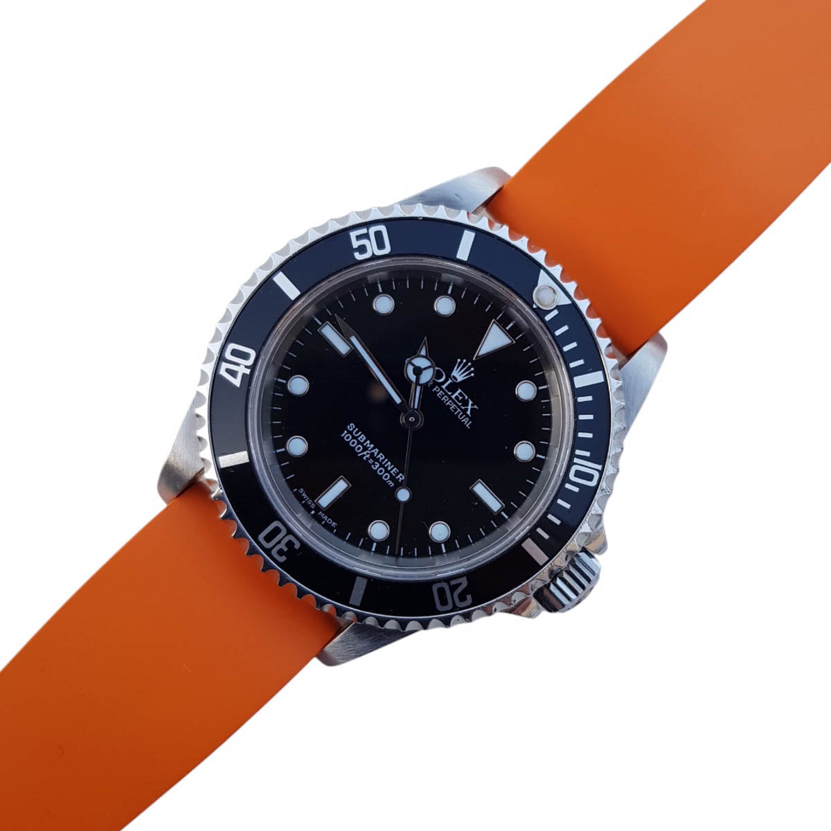  - textiles Uhrenarmband mit einer Uhr Rolex - Rubber Strap -Kautschuk