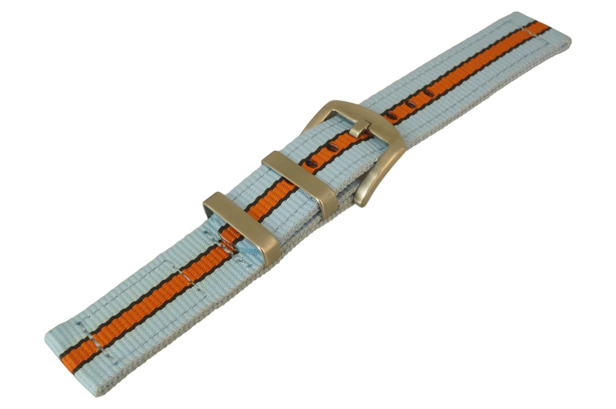 Nylon Armband zweiteilig Farbe hellblau schwarz,orange - Racing